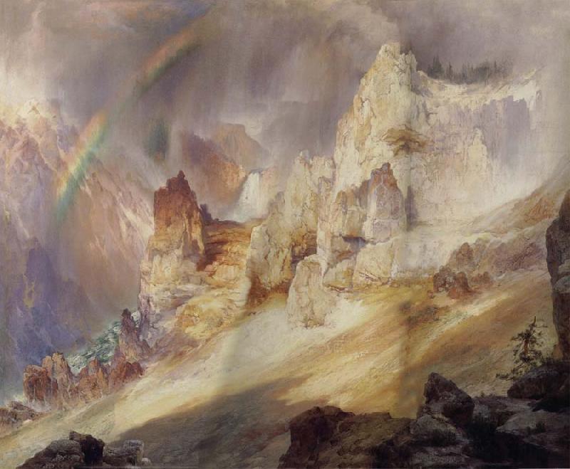 Thomas Moran Rainbow over the Grand Canyon of the Rellowstone